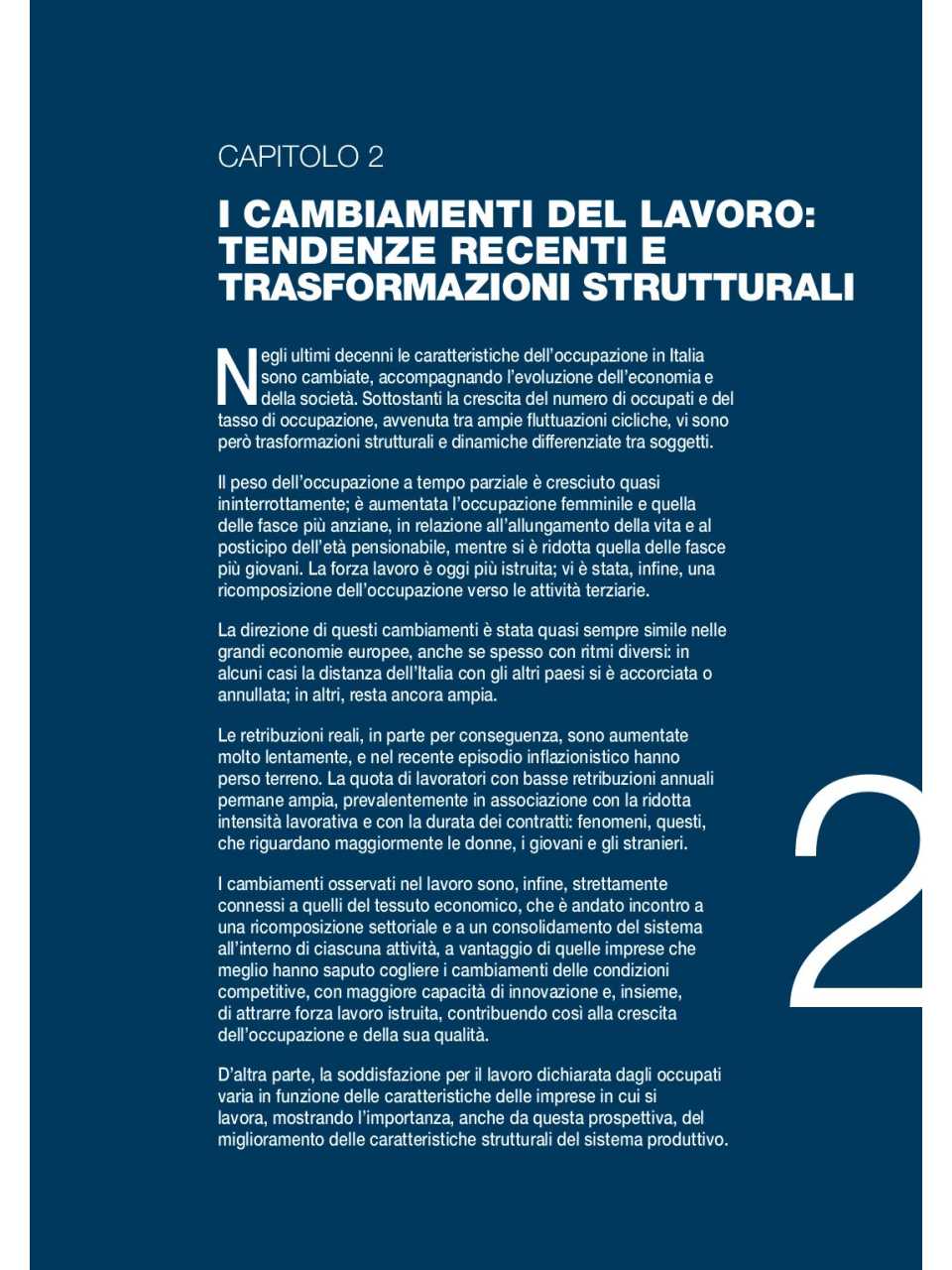 I cambiamenti del lavoro: tendenze recenti e trasformazioni strutturali