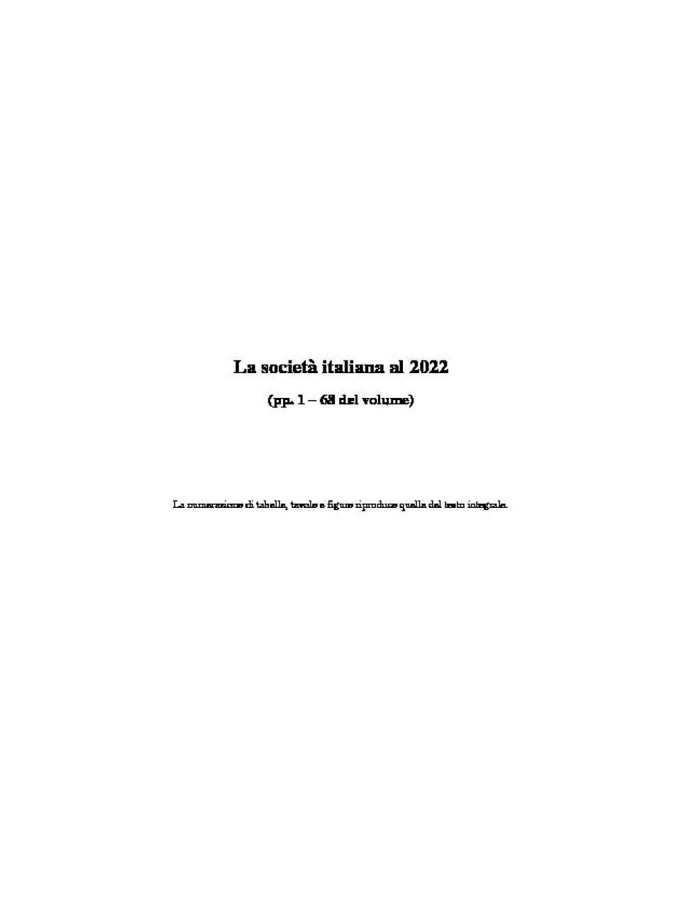 La società italiana al 2022