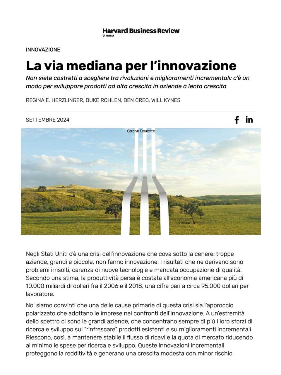 La via mediana per l’innovazione