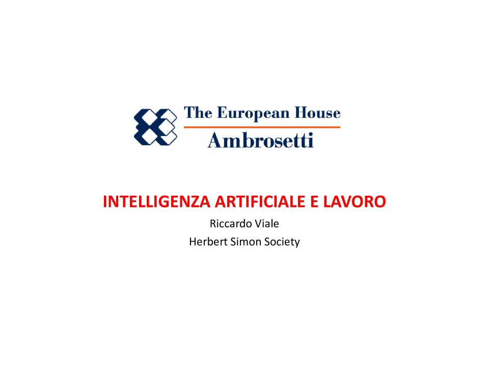 AGGIORNAMENTO PERMANENTEIN PRESENZA
Smart management e algoritmi: la scienza del decidere nell’era dell’Intelligenza Artificiale (con pranzo di networking)