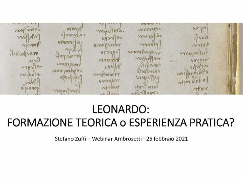 Leonardo: formazione teorica o esperienza pratica?