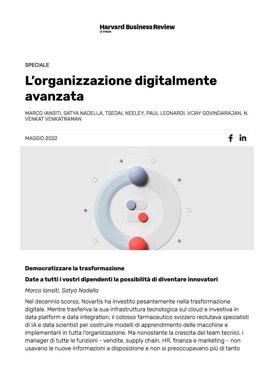 L’organizzazione digitalmente avanzata