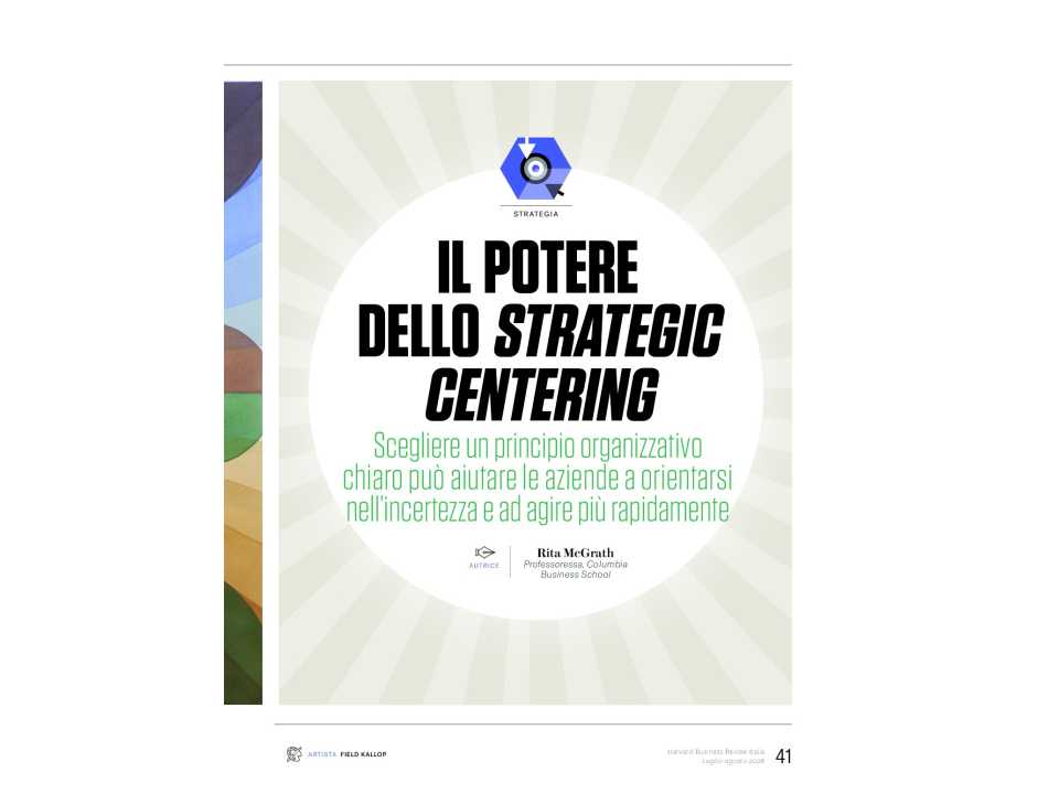 Il potere dello strategic centering