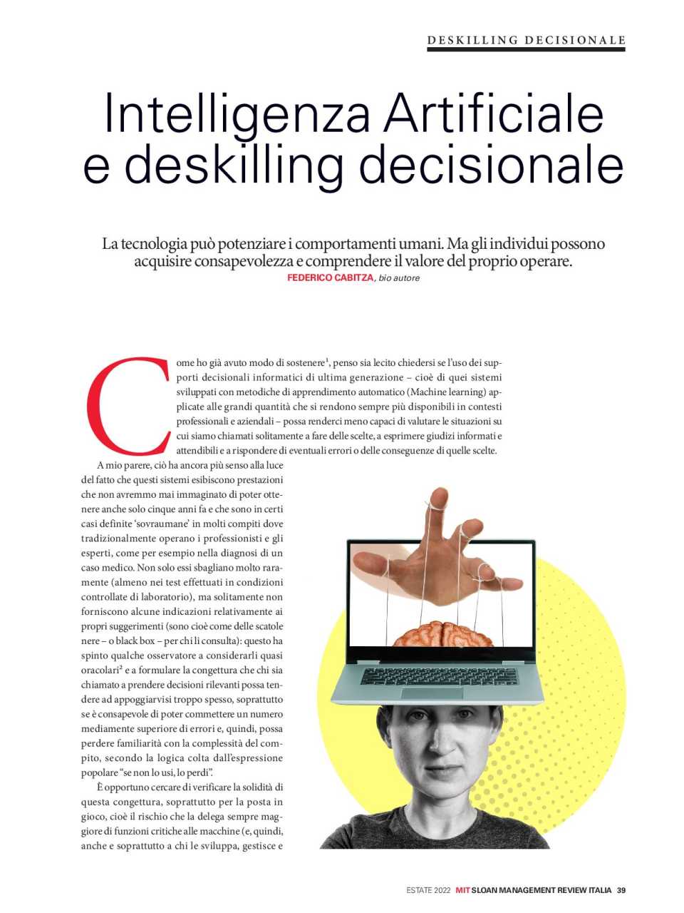 Intelligenza Artificiale e deskilling decisionale