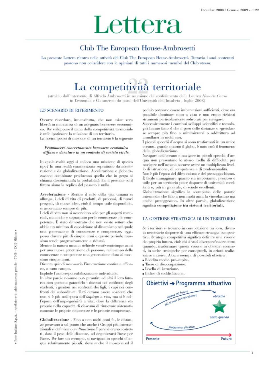 Lettera Club n. 22 - La competitività territoriale