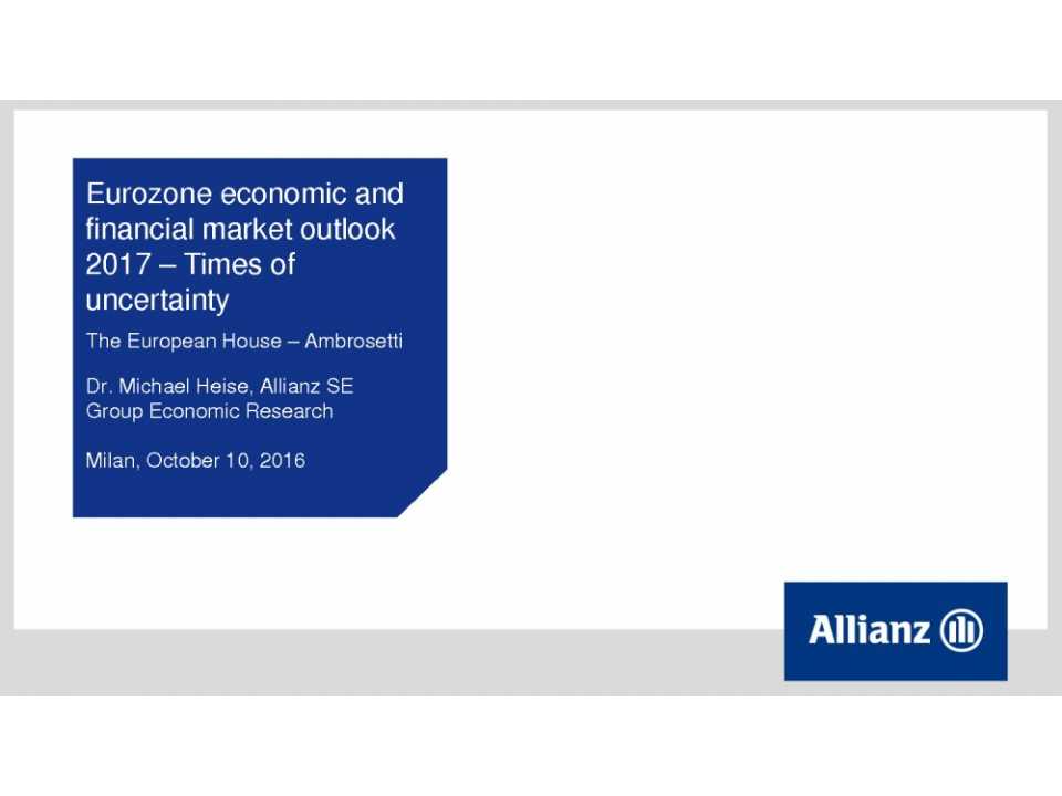 AGGIORNAMENTO PERMANENTEVIA WEB
SESSIONE ON-LINE
L'outlook economico e finanziario dell'Eurozona: biennio 2016-2017 – periodo di instabilità