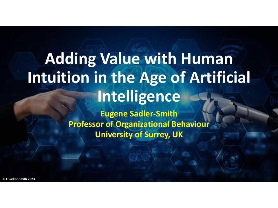 AMBROSETTI LIVEVIA WEB
Il ruolo dell’intuito umano nell’era dell’Intelligenza Artificiale