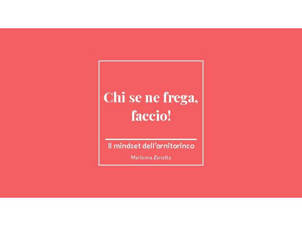 AMBROSETTI MANAGEMENT (*)IN PRESENZA E VIA WEB
Mindset e attitudine: raggiungere il proprio potenziale per vincere le sfide più ambiziose