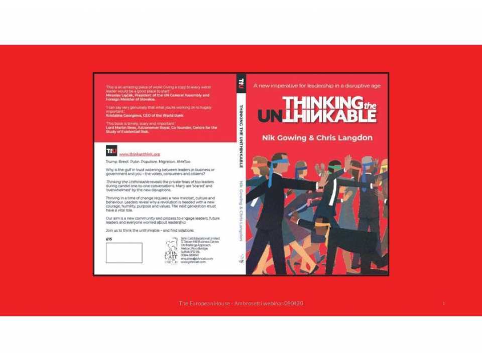 AGGIORNAMENTO PERMANENTEVIA WEBThinking the Unthinkable: un nuovo imperativo per la leadership