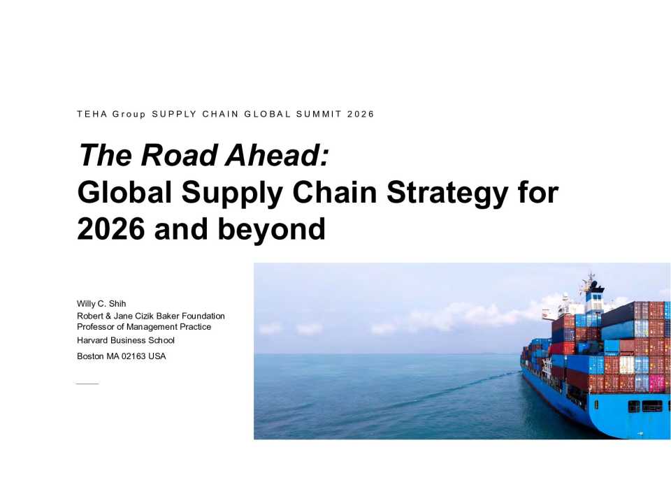 GLOBAL SUMMITIN PRESENZA E VIA WEB
Supply Chain Global Summit 2026
The new Supply Chain agenda for 2026 (and beyond)
Con pranzo di networking