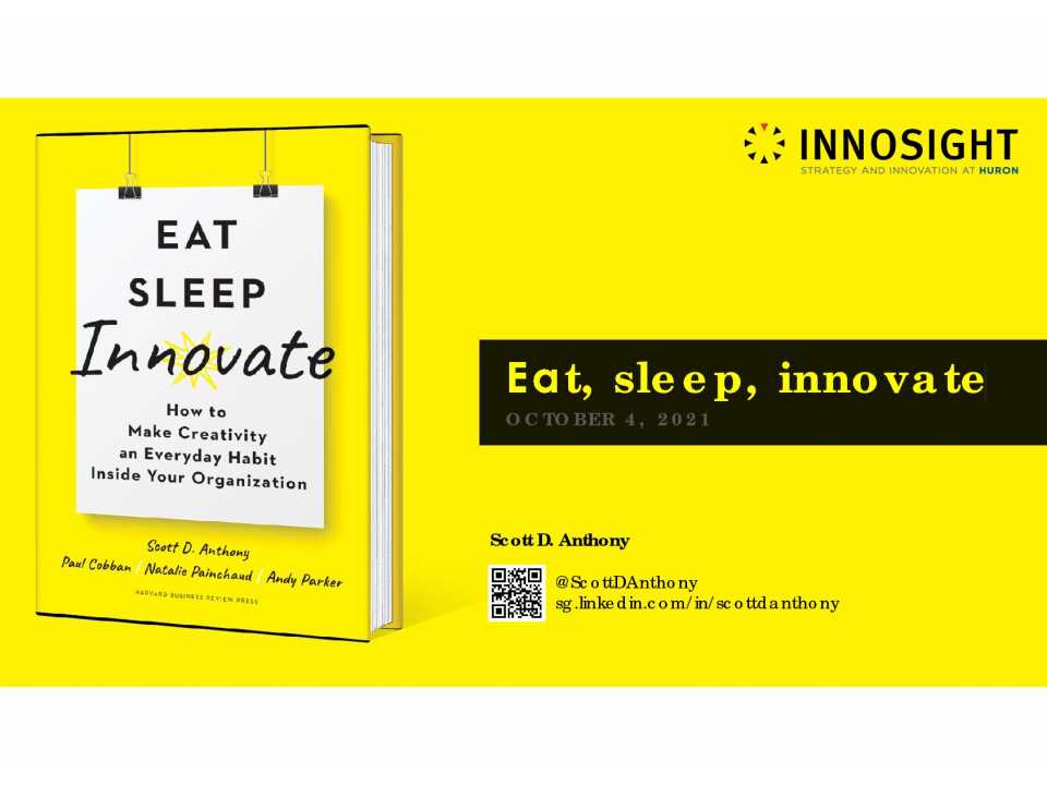 Eat, sleep, innovate - Presentation