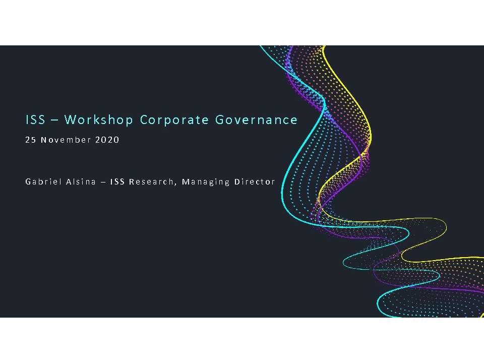 ISS – Workshop Corporate Governance