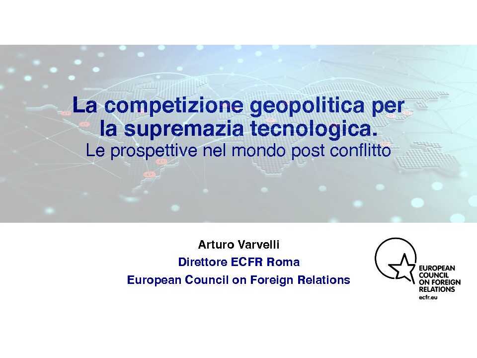 AMBROSETTI LIVEVIA WEB
La gara geopolitica per la supremazia tecnologica. Le prospettive nel mondo post-conflitto