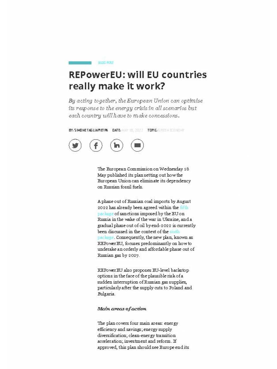 AGGIORNAMENTO PERMANENTEIN PRESENZA
Transizione energetica e aziende: tracciare una strada fra sfide geopolitiche e climatiche