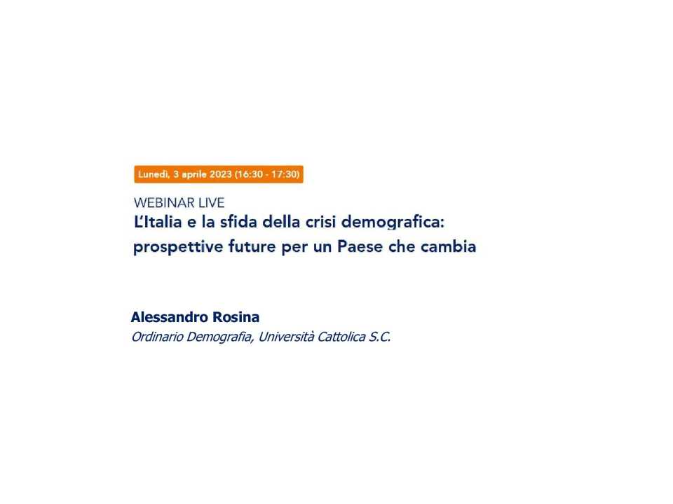 AMBROSETTI LIVEVIA WEB
L’Italia e la sfida della crisi demografica: prospettive future per un Paese che cambia