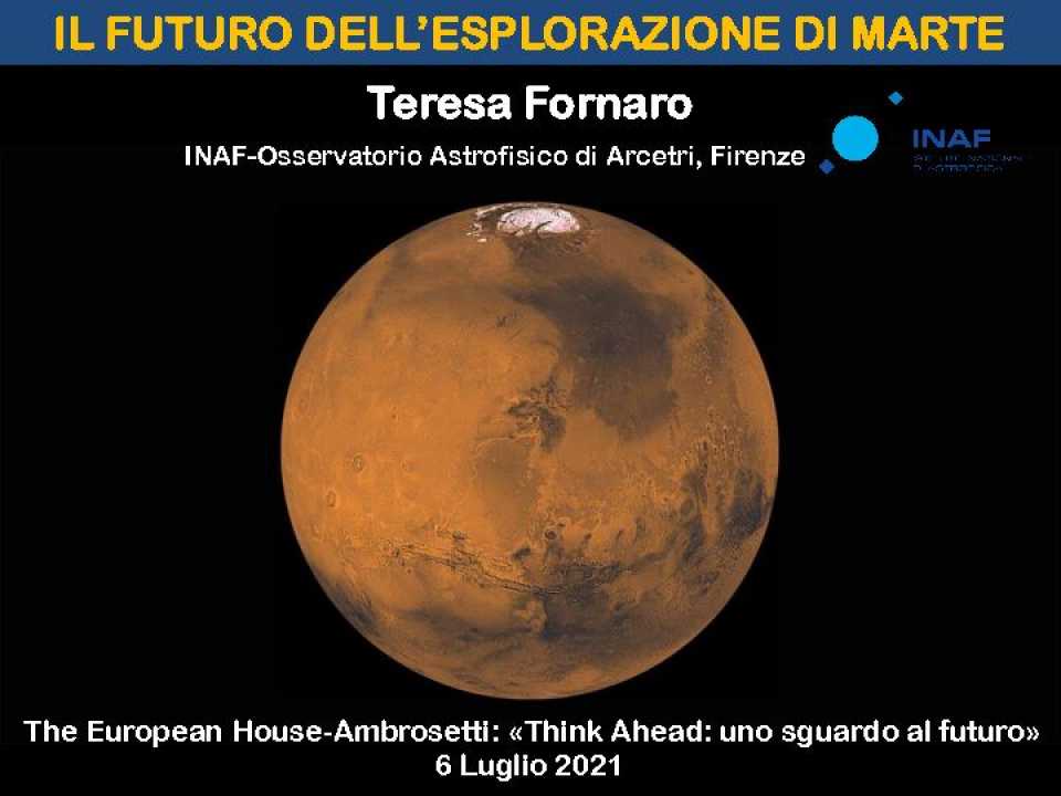 AMBROSETTI MANAGEMENT (*)VIA WEB
Think ahead: uno sguardo al futuro