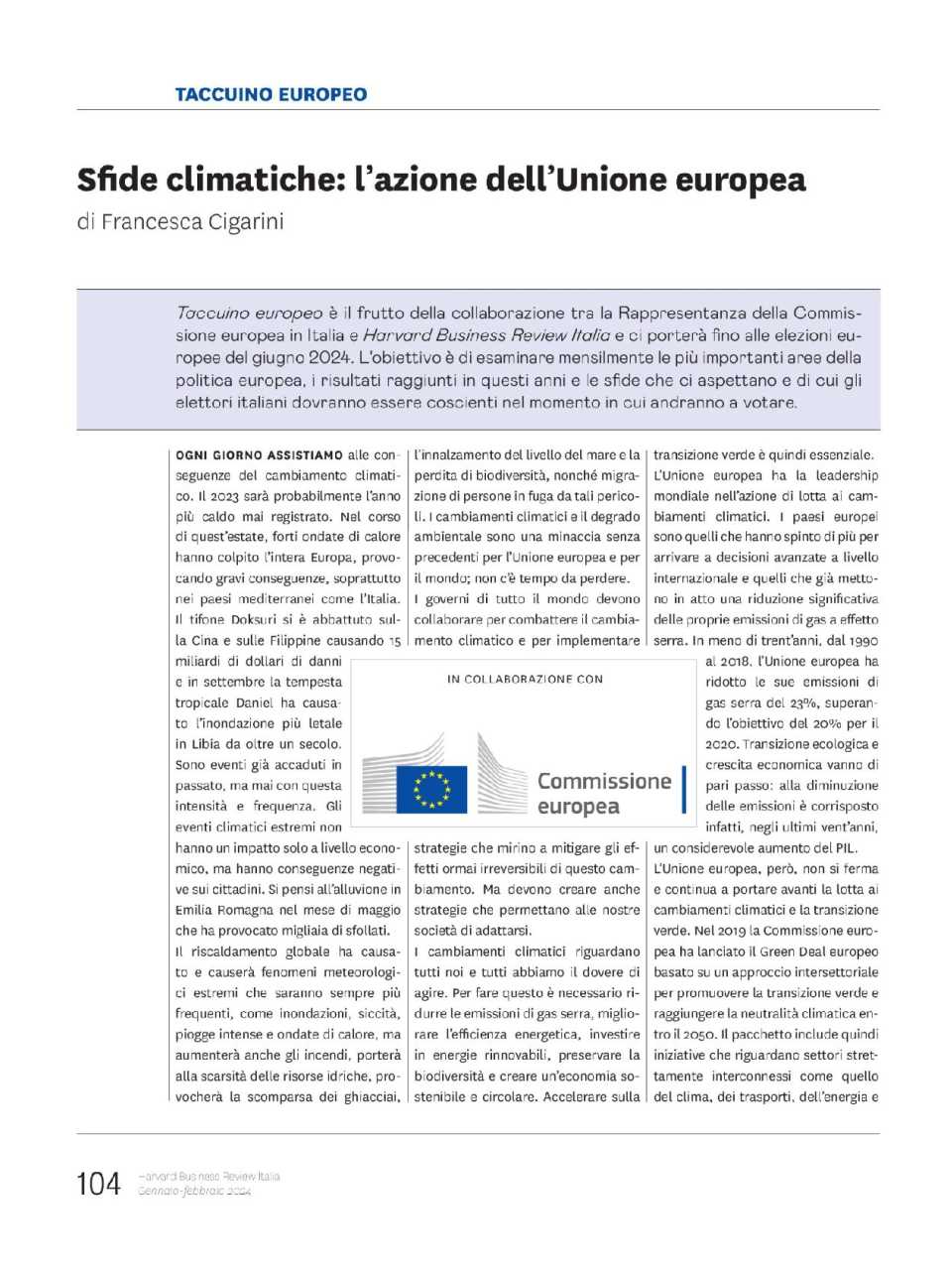 Sfide climatiche: l’azione dell’Unione Europea
