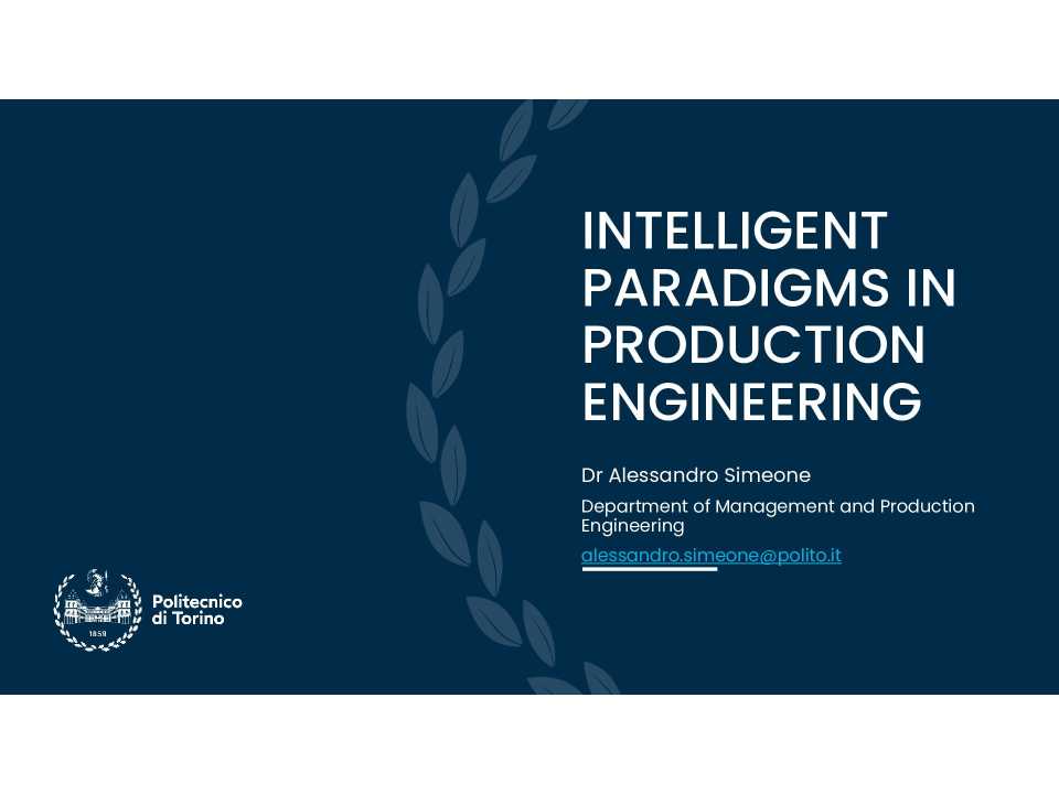 Intelligent paradigms in production engineering
