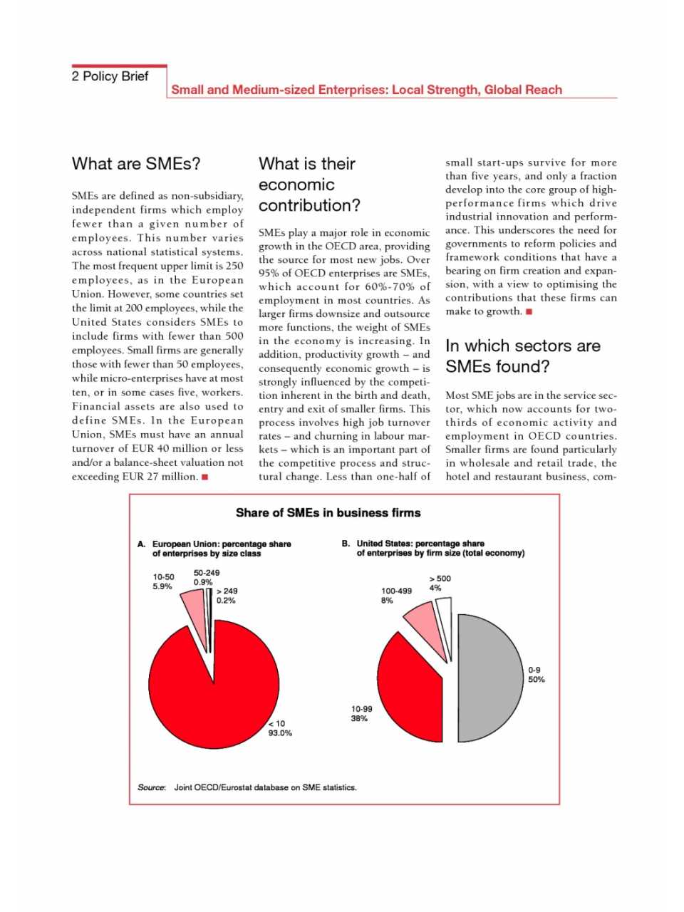 Small and medium-sized enterprises: local strength, global reach