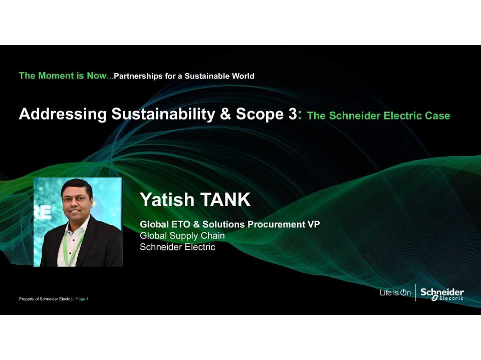 Addressing Sustainability & Scope 3: The Schneider Electric Case