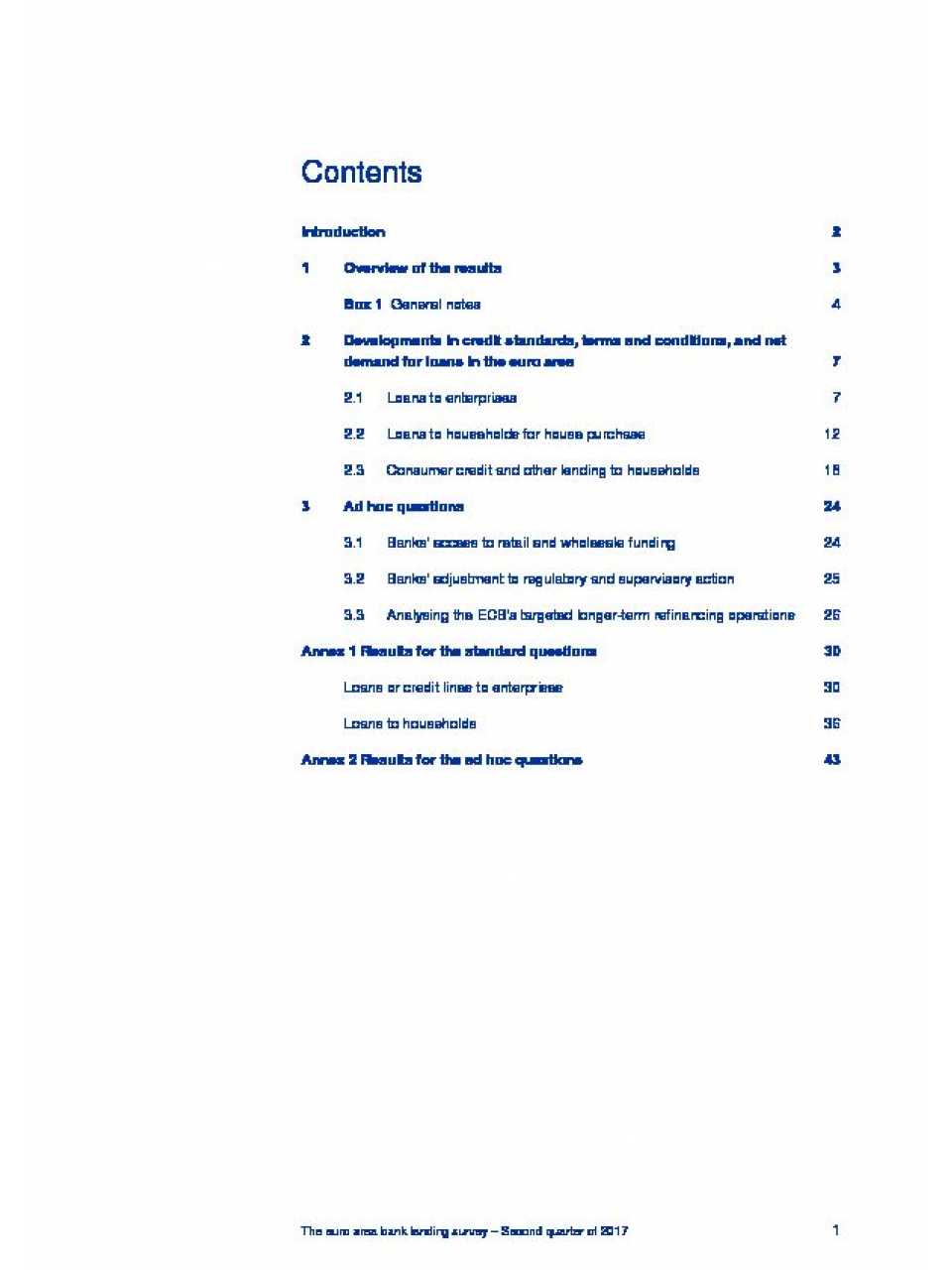 The ECB's Euro Area Bank Lending Survey
