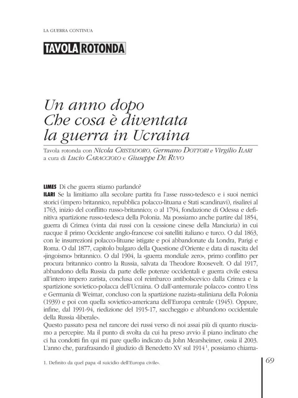 AMBROSETTI LIVEVIA WEB
Gli equilibri Atlantici ed Europei ad un anno dall'inizio del conflitto