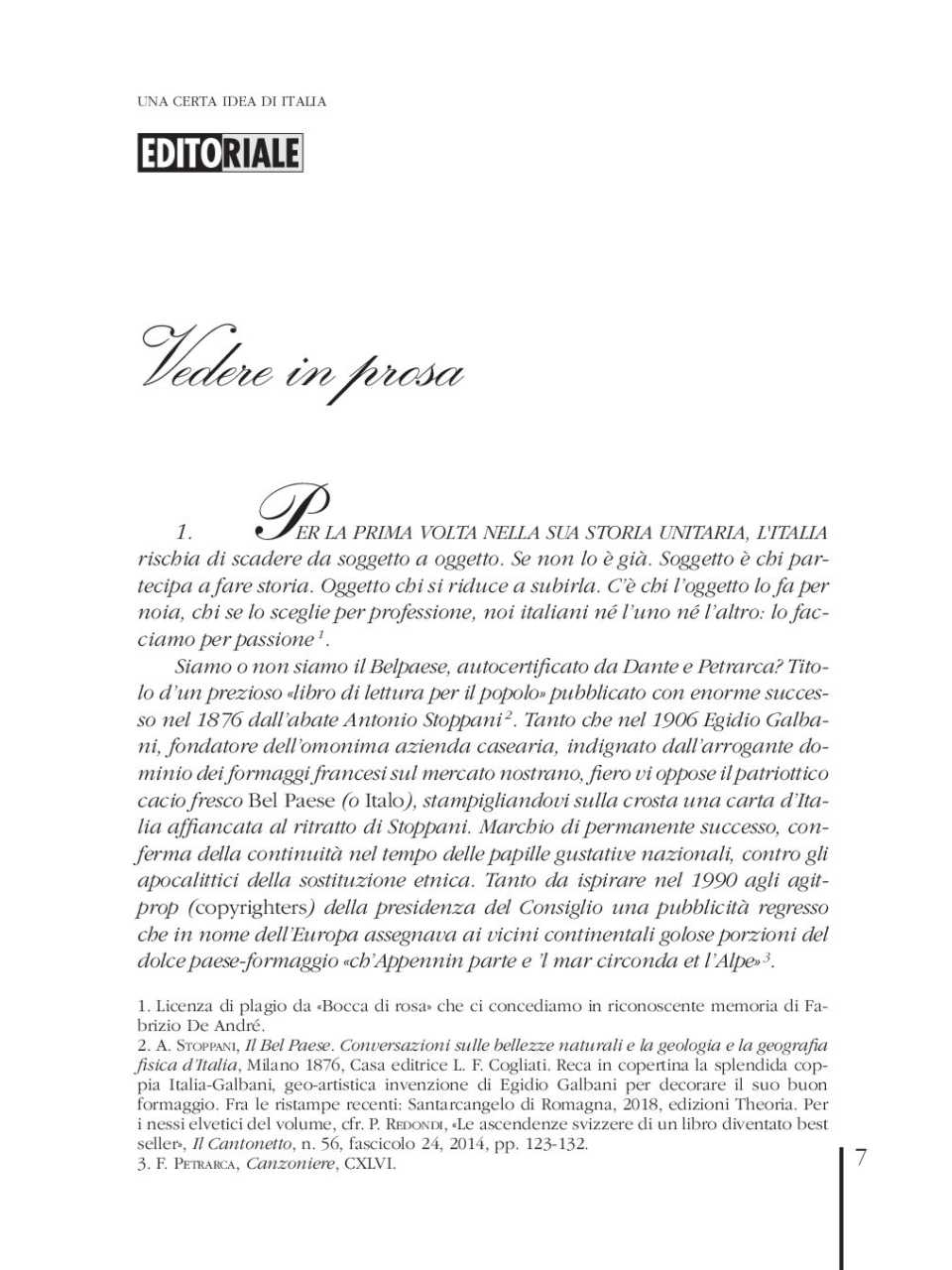 Vedere in prosa. Le necessità dell’Ucraina e Le offerte dell’Italia