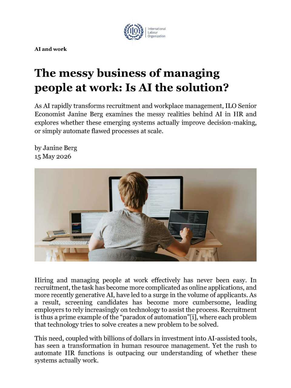The messy business of managing people at work: Is AI the solution?