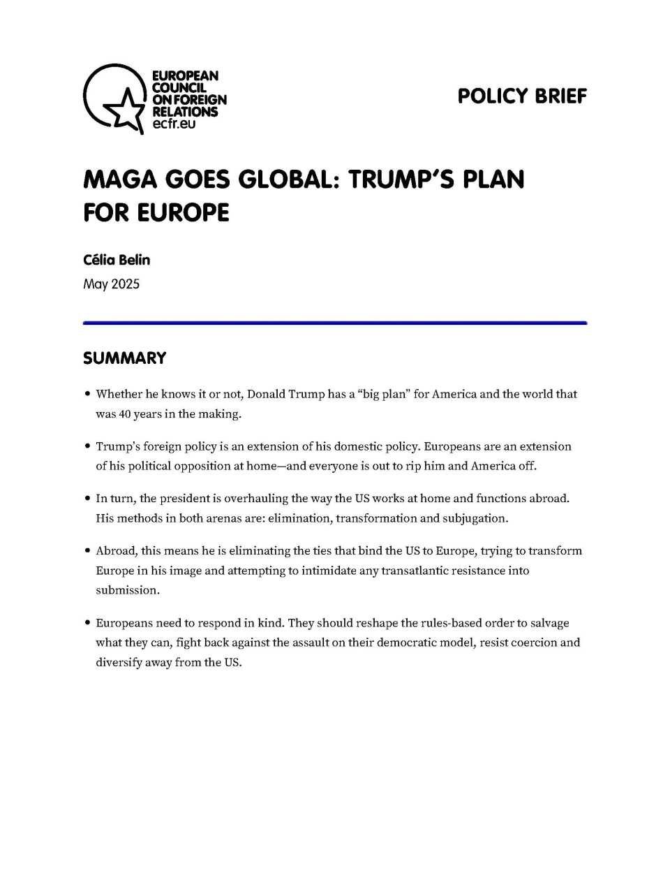 MAGA goes global: Trump’s plan for Europe