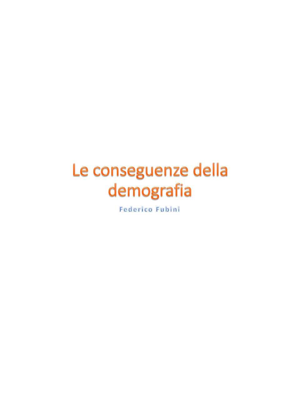 Le conseguenze della demografia