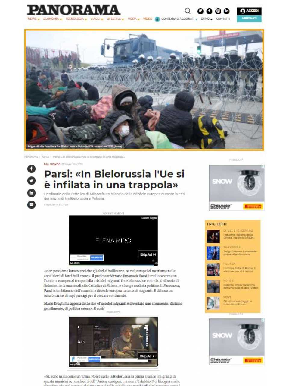 AGGIORNAMENTO PERMANENTEIN PRESENZA
Competizione, cooperazione, complessità: nuovi scenari internazionali nel mondo post-covid