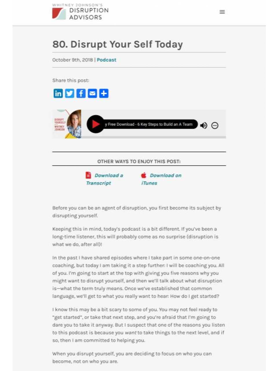 TEHA LIVEVIA WEBSmart growth: improving yourself and your team to improve the company