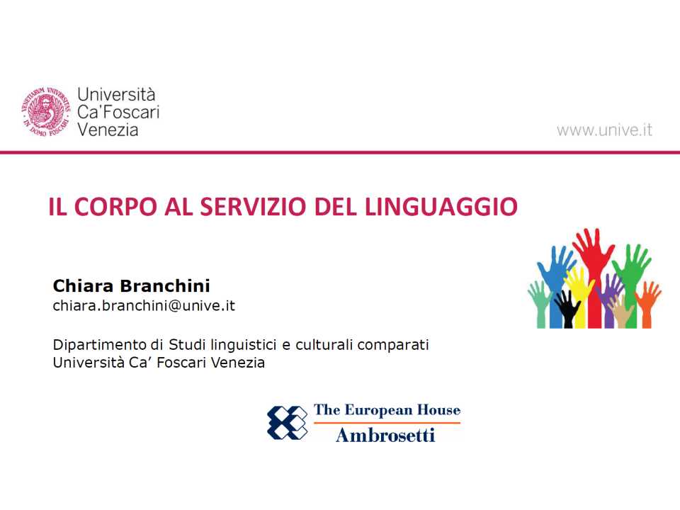 Presentazione Chiara Branchini