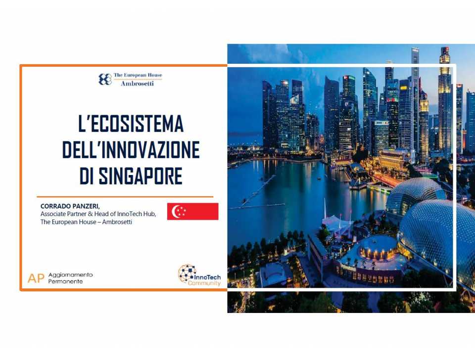 AGGIORNAMENTO PERMANENTEVIA WEB
Singapore innovation ecosystem