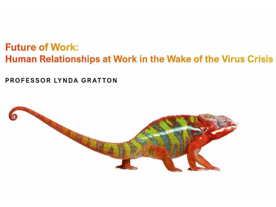Future of work: human relationships at work in the wake of the virus crisis