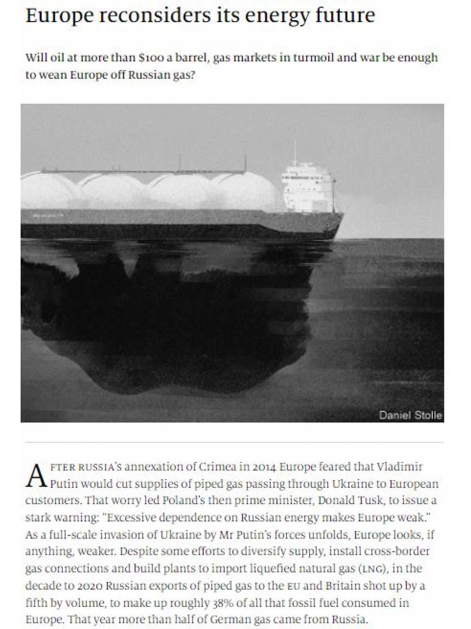 Europe reconsiders its energy future