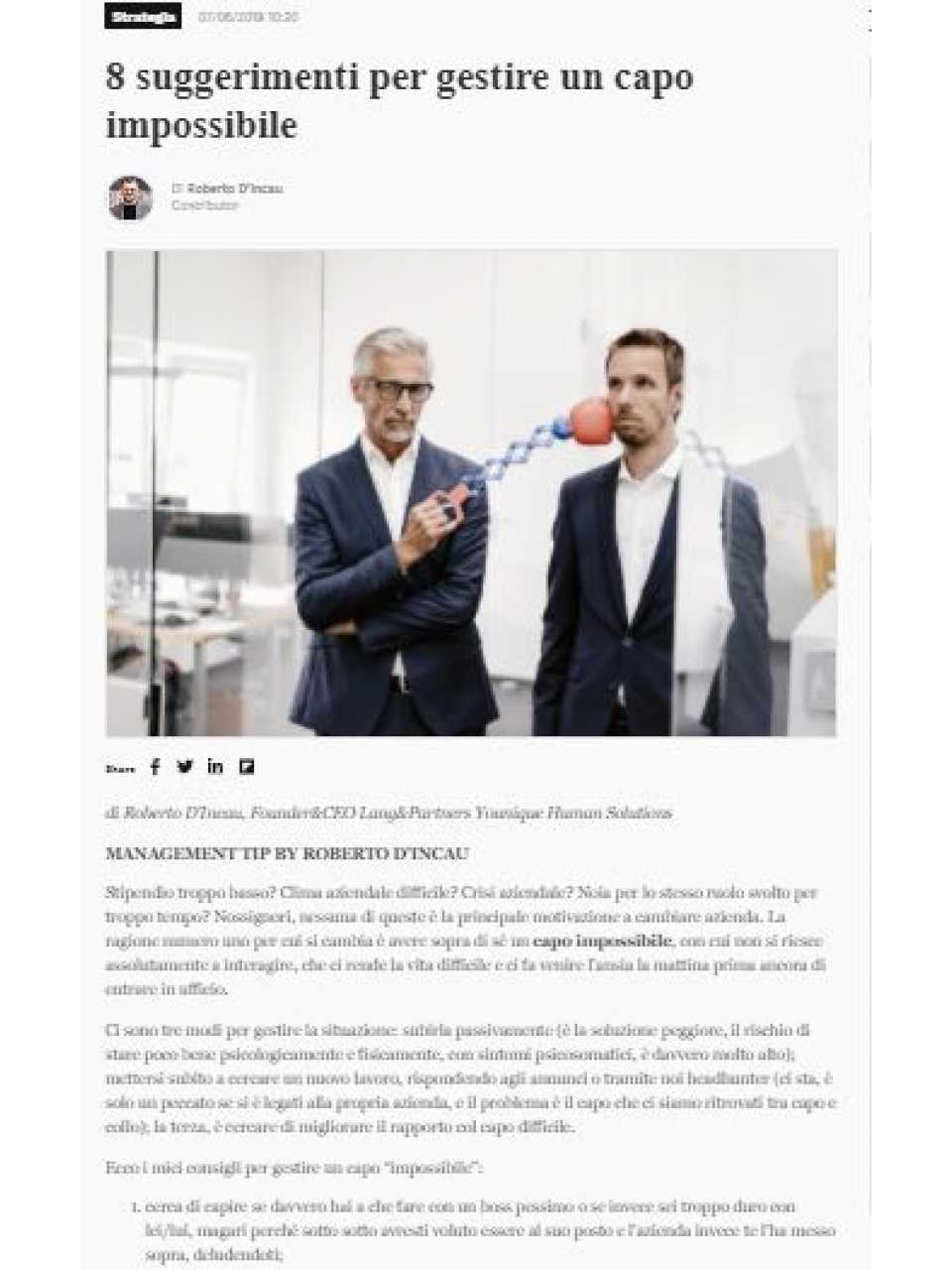 TEHA MANAGEMENT (*)VIA WEB
Verbal warrior: l'importanza delle parole per disinnescare il conflitto