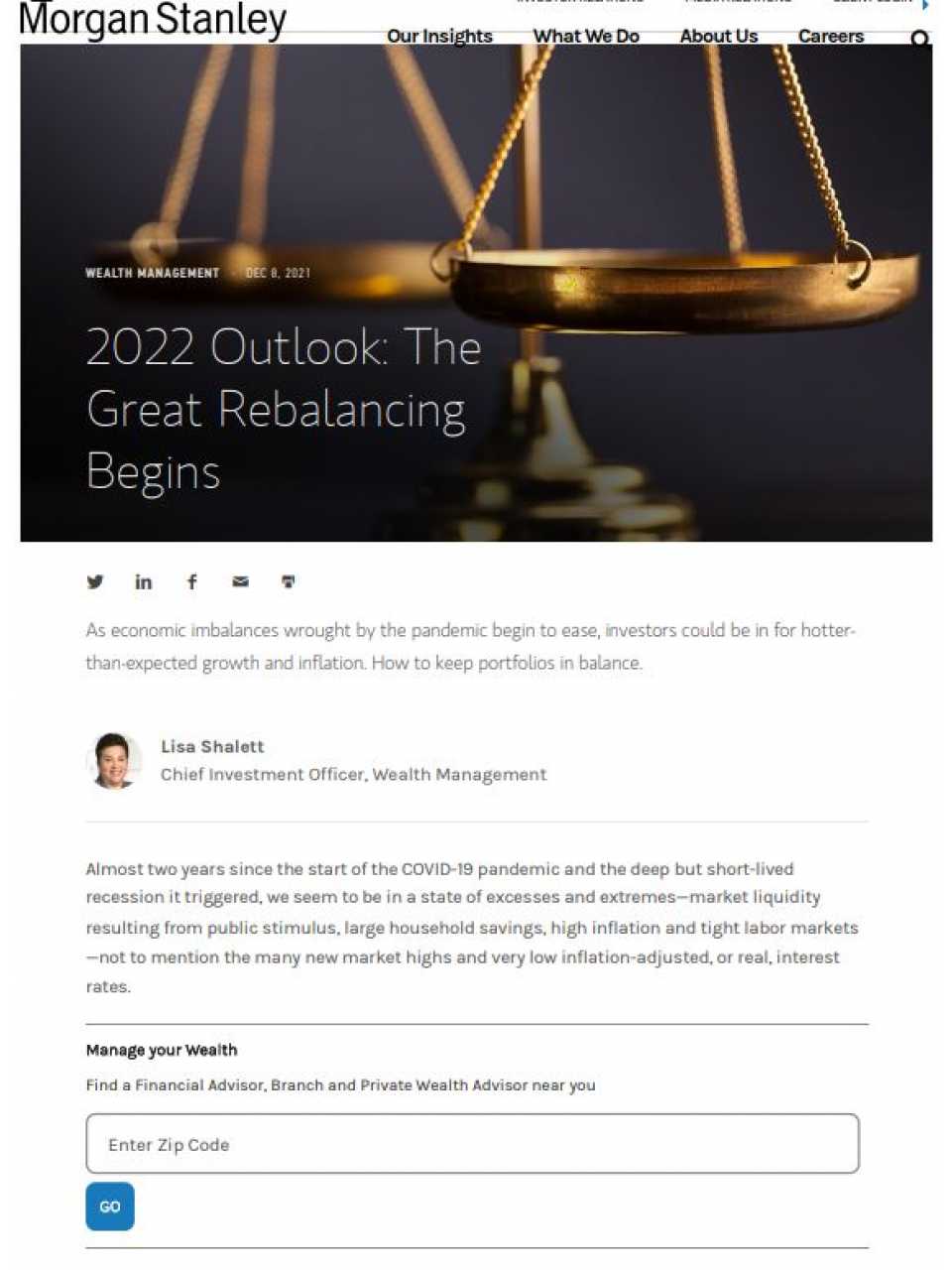 2022 Outlook: the great rebalancing begins