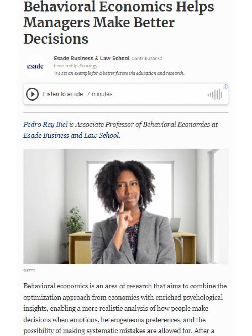 TEHA LIVEVIA WEB
Economia comportamentale: applicare la scienza del comportamento umano per guidare le prestazioni organizzative