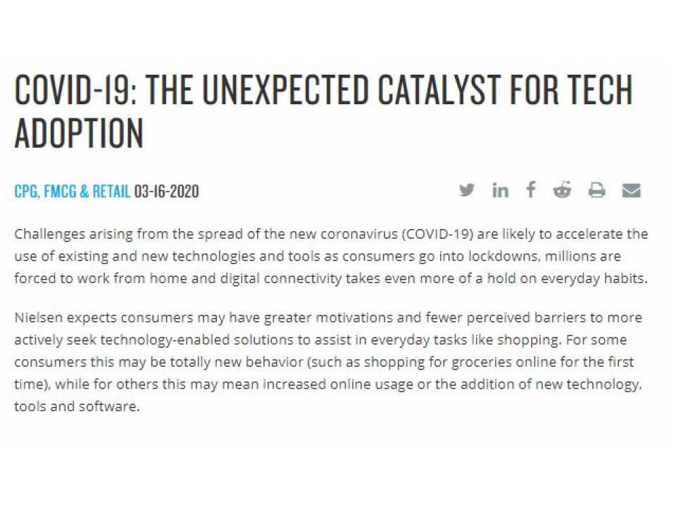 Covid-19: the unexpected catalyst for tech adoption