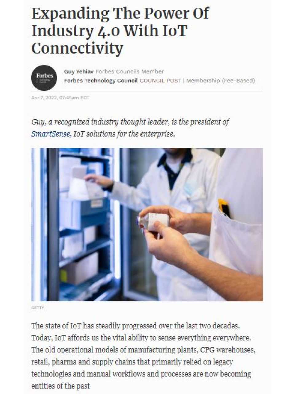 Expanding the power of industry 4.0 with IoT connectivity