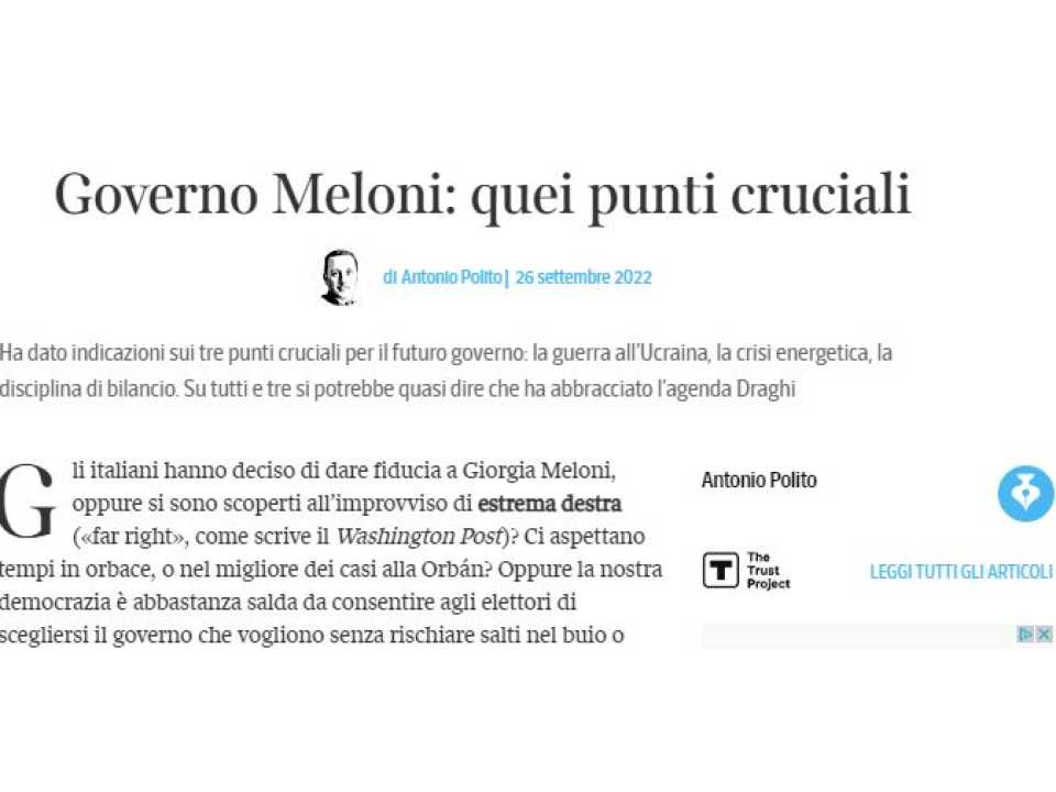 Governo Meloni: quei punti cruciali