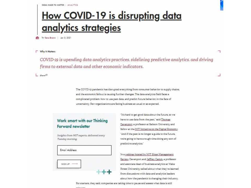 How COVID-19 is disrupting data analytics strategies