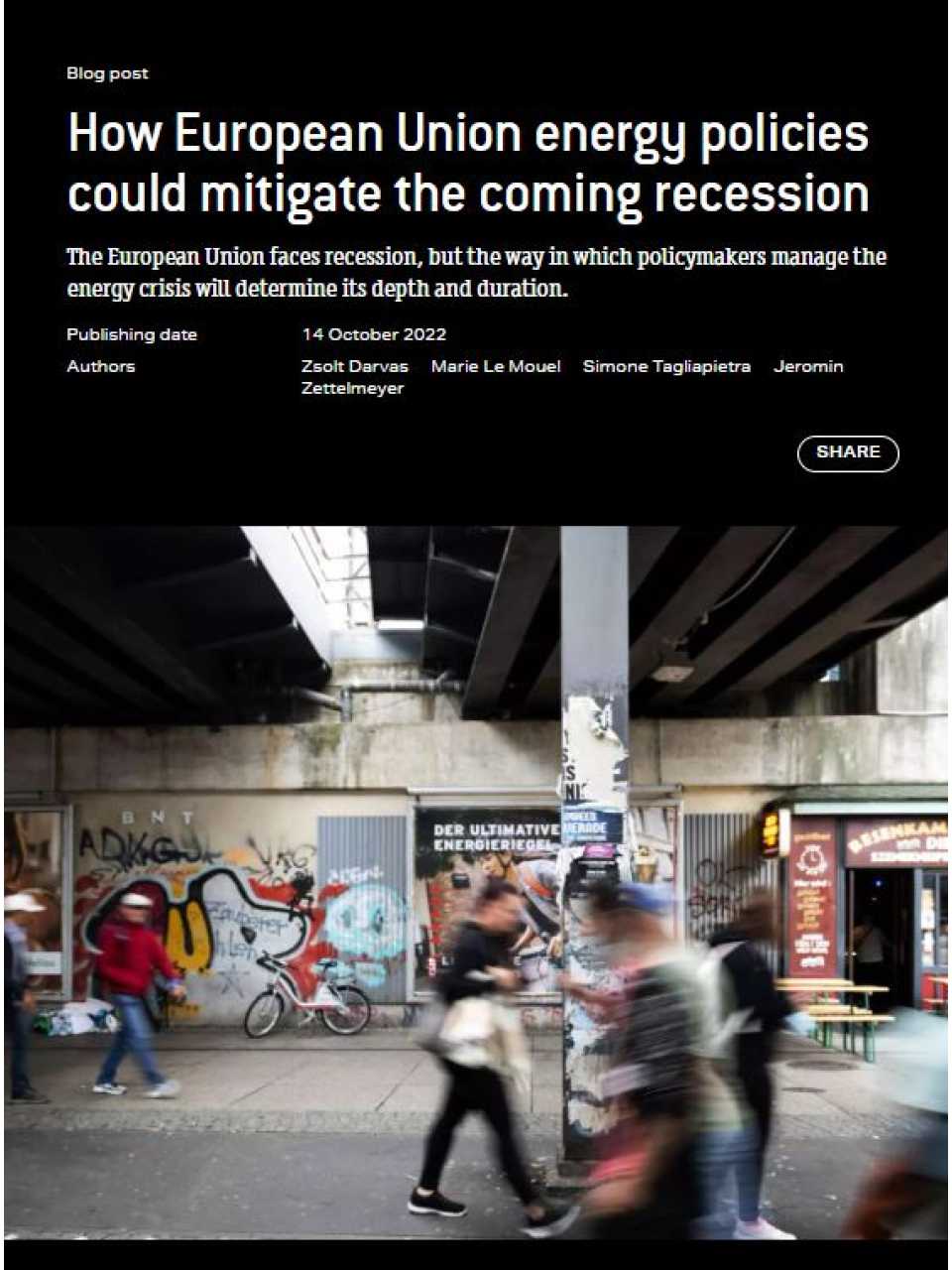 How European Union energy policies could mitigate the coming recession