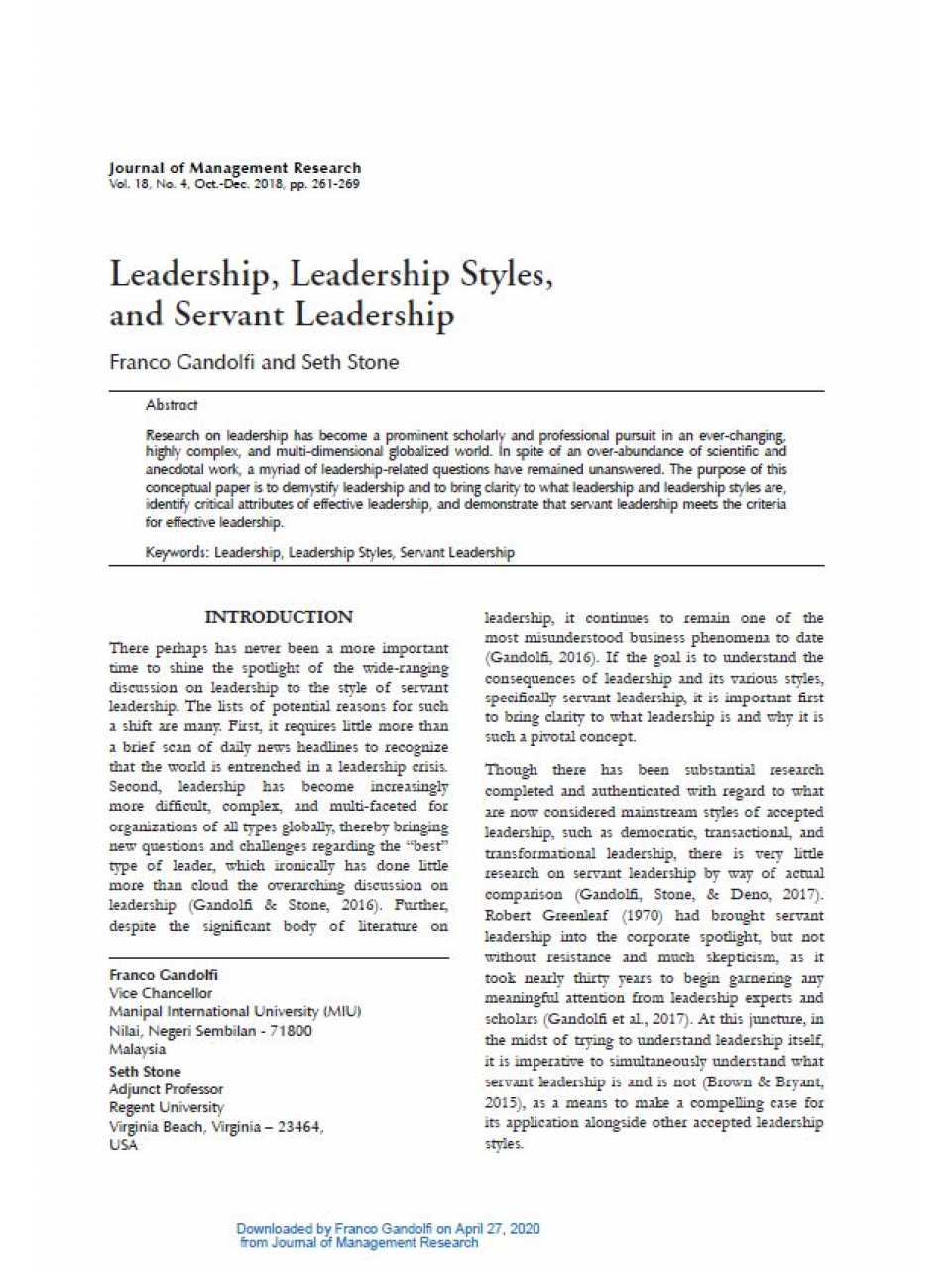 AGGIORNAMENTO PERMANENTEVIA WEB
VIA WEB
Intentional leadership: riflessione, comunicazione, azione