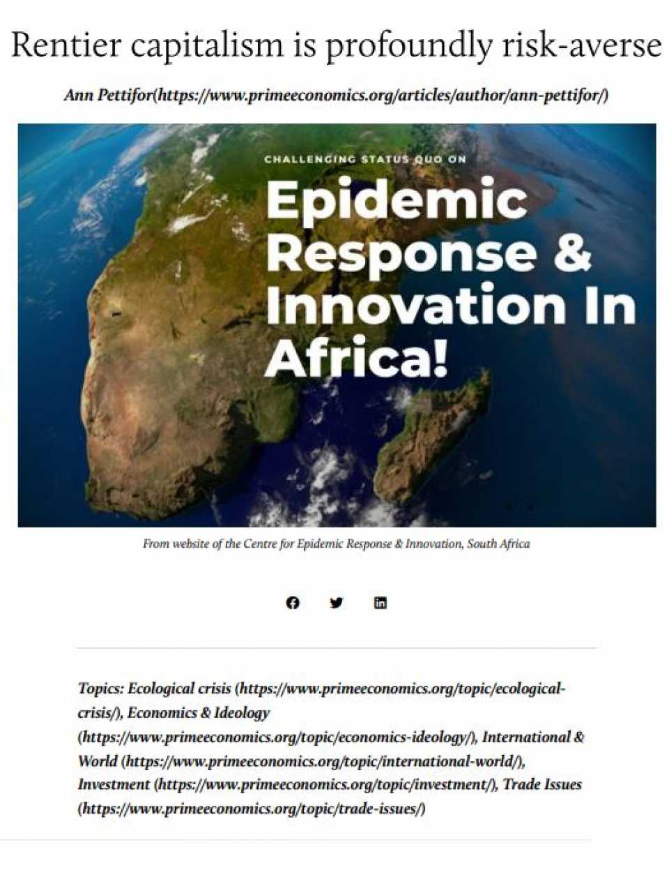 Rentier capitalism is profoundly risk-averse