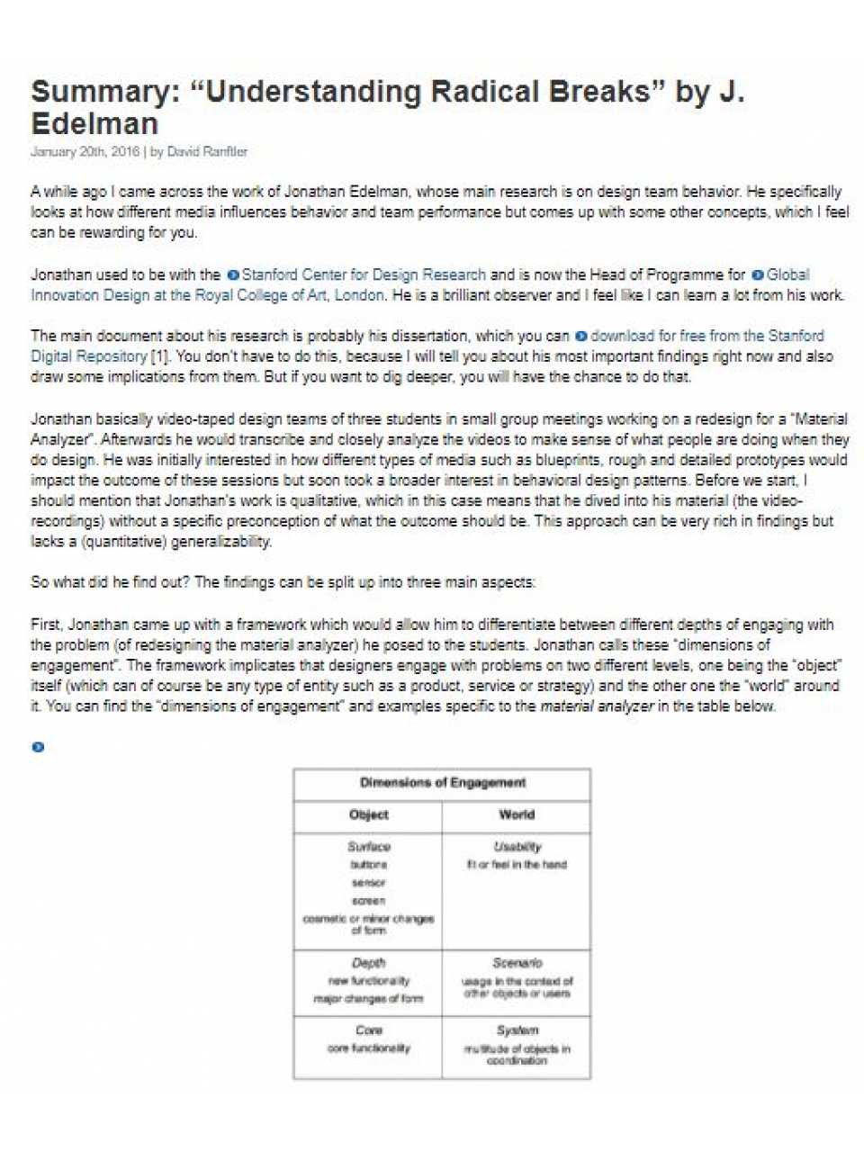 Summary: “understanding radical breaks” 