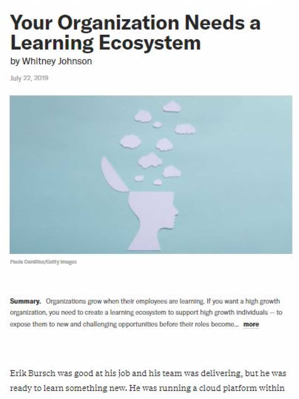 Your organization needs a learning ecosystem