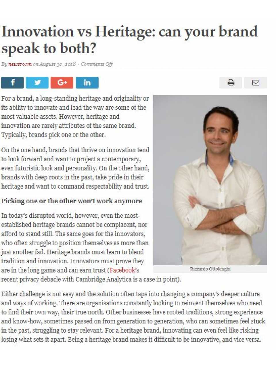 Innovation vs Heritage: can your brand speak to both?