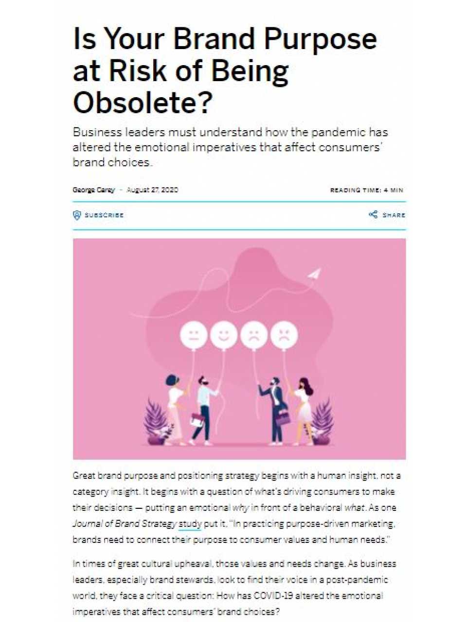 Is your brand purpose at risk of being obsolete?